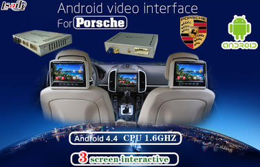 Interfaz auto de Android de las multimedias para PCM 4,0, exhibición de Porsche del monitor del reposacabezas de la ayuda