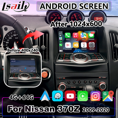 Lsailt Pantalla de Carplay de interfaz de video multimedia Android de 7 pulgadas para Nissan 370Z