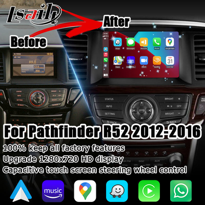 Pathfinder R52 inalámbrico carplay android actualización automática pantalla HD 720x1280
