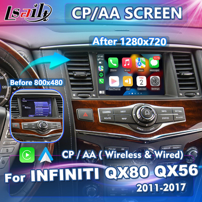 Pantalla auto inalámbrica de la pulgada HD de Android Carplay 8 para Infiniti QX80 QX56 2011-2017
