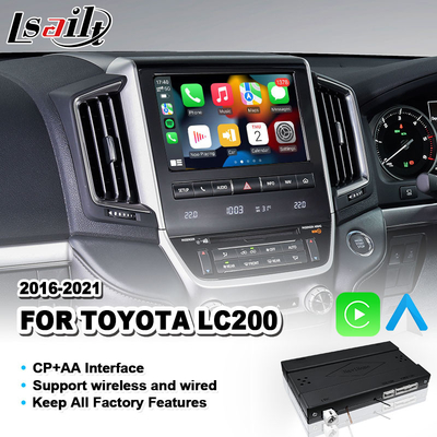 Android inalámbrico Carplay auto Inrerface para el Toyota Land Cruiser 200 GXL Sáhara VX VXR VX-R LC200 2016-2021