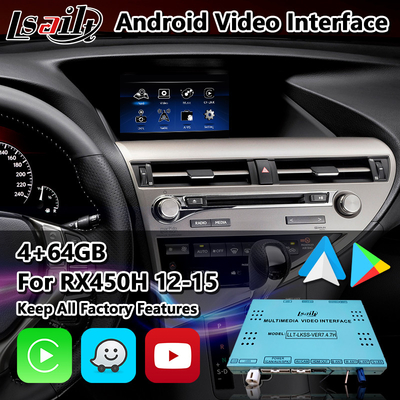 El interfaz video de las multimedias de Lsailt Android para Lexus RX 450H 350 270 F se divierte AL10 2012-2015