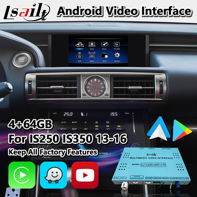 Interfaz de vídeo Android para Lexus IS250 IS300h IS350 IS200t IS300 IS Control del ratón 2013-2016