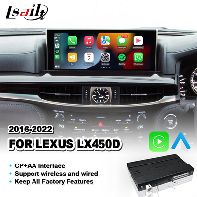 Interfaz CP AA inalámbrica de Android Auto Carplay para Lexus LX 450d 570 570s VDJ200 J200 2016-2021