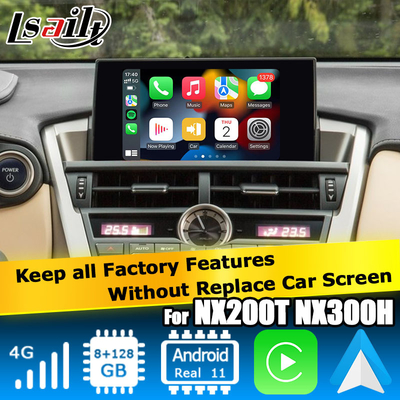 Lexus NX300h NX200 NX200t Android 11 interfaz de video con carplay inalámbrico y Android auto