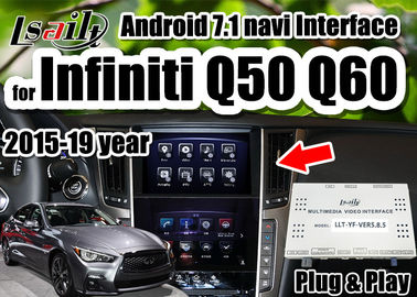 Ayuda video del interfaz de las multimedias de Android 7,1 inalámbrica carpaly/auto de Android para Infiniti 2015-2019 Q50 Q60
