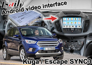 Interfaz video de la caja de la navegación de Android para la SINCRONIZACIÓN 3 del escape de Kuga con el auto carplay inalámbrico del androia