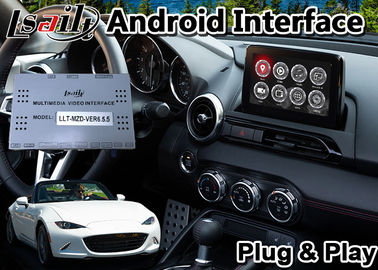 El interfaz del vídeo de la navegación de Lsailt Android para Mazda MX-5 CX-9 MZD conecta el sistema con el auto androide inalámbrico de Carplay