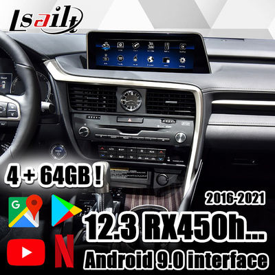 El interfaz video de Lsailt CarPlay/Android incluyó NetFlix, YouTube, Waze, mapa de Google para Lexus 2013-2021 RX450h RX350