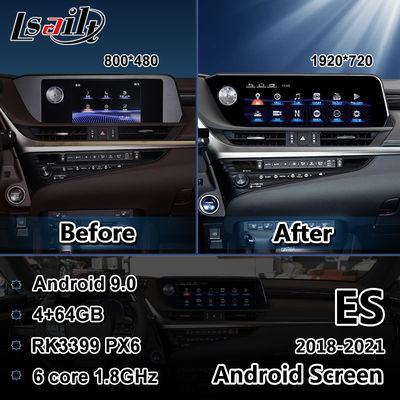 Lsailt 12,3 exhibición de Lexus Android Auto Screen RK3399 YouTube Carplay de la pulgada para ES250 ES300h ES350