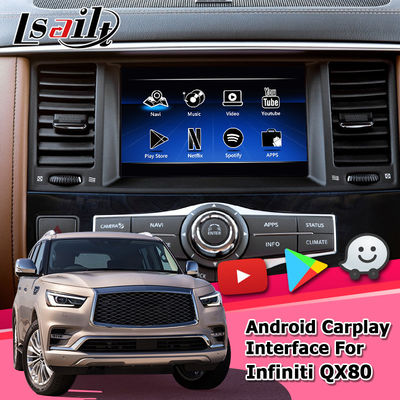 Las multimedias de Carplay interconectan el interfaz video Infiniti QX80 2018 de la caja de la navegación de Android