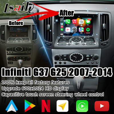 Navegación GPS NISSAN Multimedia Interface Android Carplay 1.8G para Infiniti G37 G25
