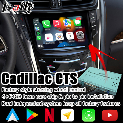 Caja auto androide carplay inalámbrica de la navegación de Android 9,0 para la caja video del interfaz de Cadillac CTS