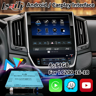 Interfaz video Carplay inalámbrico de Lsailt Android para el Toyota Land Cruiser 2017 LC200 VXR