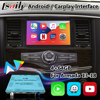 Caja video del interfaz del coche de Android para Nissan Armada With Wireless Android Carplay auto
