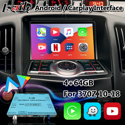 Interfaz de Lsailt Android Carplay para Nissan 370Z con Android inalámbrico YouTube auto Waze