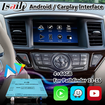 Interfaz de video Android Lsailt para Nissan Pathfinder R52 con Carplay inalámbrico Android Auto