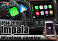 La pantalla multi interactiva exhibe el interfaz de Carplay para Chevrolet Impala 2014-2019