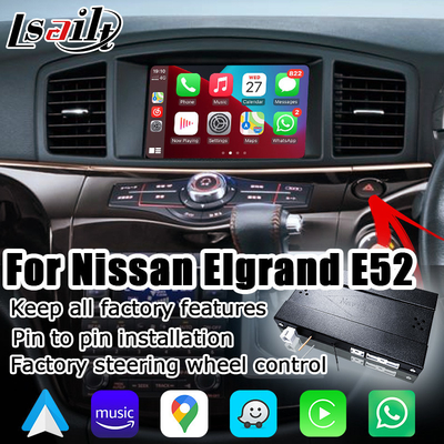 Interfaz automática inalámbrica carplay android para Nissan Elgrand E52 IT08 08IT Quest incluye especificaciones de Japón