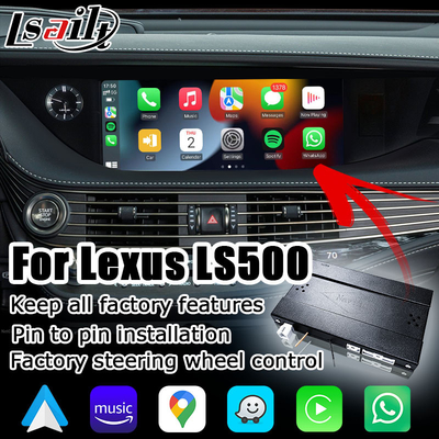 Pantalla auto androide carplay inalámbrica de Lexus LS500 LS500h LS350 que duplica el interfaz