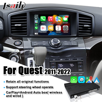Interfaz inalámbrico de CarPlay para Nissan Quest, patrulla, armada, Infiniti QX con YouTube, auto de Android