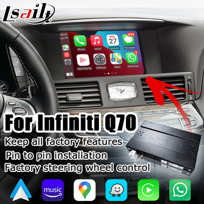 Pantalla auto androide carplay inalámbrica del teléfono de Infiniti Q70 que duplica la caja de los medios de la proyección por Lsailt