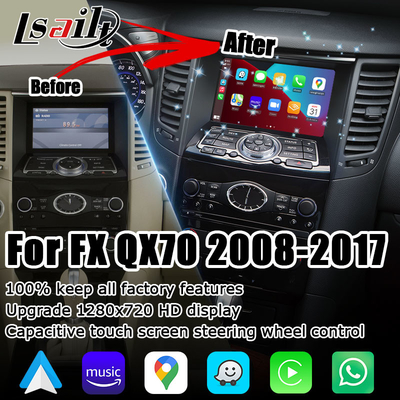 Mejora de la pantalla de Infiniti FX35 FX50 FX37 FX QX70 IT06 HD con el auto androide carplay inalámbrico