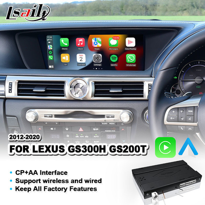 Interfaz inalámbrica Android Auto Carplay para Lexus GS300h GS200t GS350 GS450h GSF GS L10 2016-2020