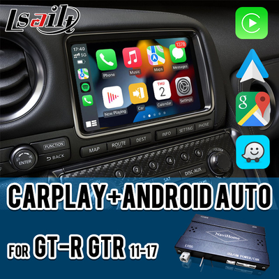 Interfaz CarPlay inalámbrica para GT-R GTR R35 2011-2017 Incluye Android Auto, Navegación GPS, cámara trasera