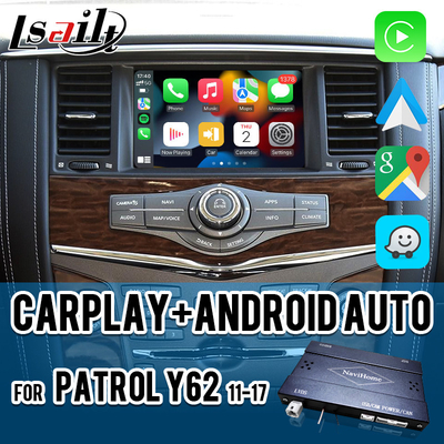 Interfaz de CarPlay de pin a pin para Nissan Patrol Y62, Pathfinder, Armada Incluido Android Auto, Google Map, Waze