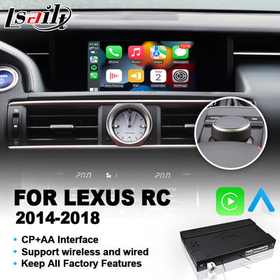 Lsailt Interfaz inalámbrica de juego de automóviles para Lexus RCF RC300 RC200t RC300h RC350 RC Knob Control 2014-2018 IS RX NX