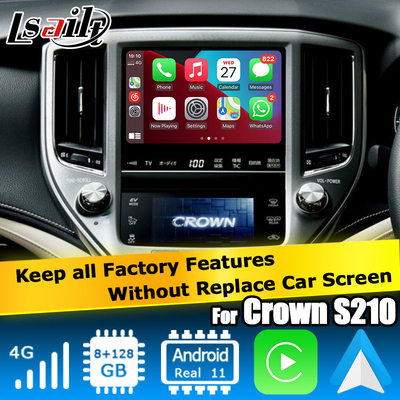 Interfaz 8+128GB Toyota Crown Android Carplay de 14a generación AWS214 GWS215 S210 impulsada por Qualcomm