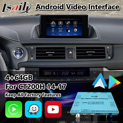 Interfaz de vídeo Android para el control del ratón Lexus CT200h CT F Sport 2014-2017