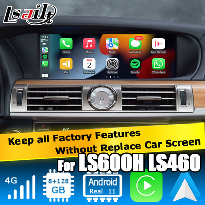 Lexus LS460L LS600hL Android 11 carplay interfaz de video basado en Qualcomm 8+128GB
