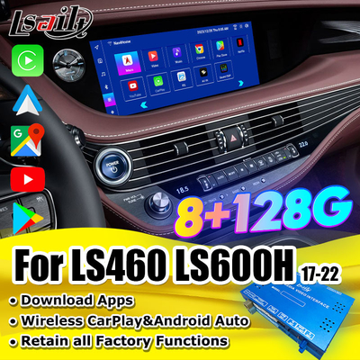 Lsailt Interfaz Android de 8 GB para Lexus LS S500h LS600h LS460 2013-2021 Incluye YouTube, NetFlix, CarPlay, Android Auto