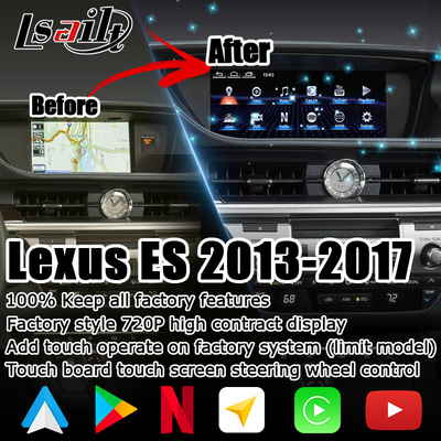 ES300h ES250 ES350 Lexus Actualización de la pantalla de Android Carplay Android Auto Dash Cam 10.25 " Lsailt