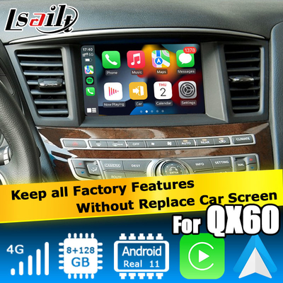 Infiniti QX60 GPS Android auto Sistema de navegación Carplay Interfaz multimedia Android 11 8+128GB