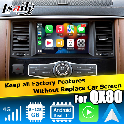 Interfaz automática de carplay para Android Multimedia Box Interfaz de video Infiniti QX80 2018