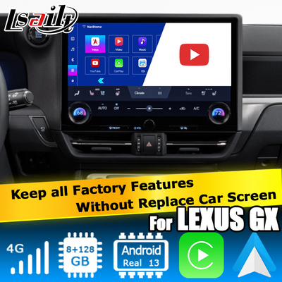 Lexus GX550 GX550h Interfaz de video Anroid 13 basada en Qualcomm 6125 8+128GB