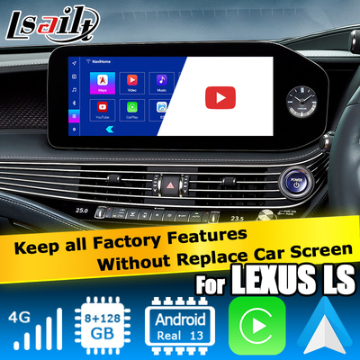 Lexus LS500h LS500 LS350 2022 Interfaz de video Android 13 8+128GB basada en Qualcomm