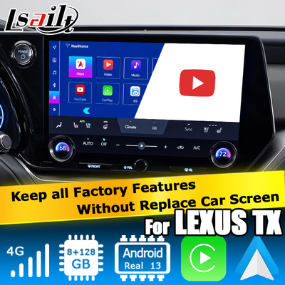 Lexus TX550h+ TX350 TX500h Interfaz de video Android 13 con núcleo Octa 2.0Ghz 8+128GB de juego de autos