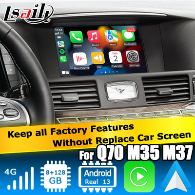 Android 13 8+128 Interfaz de vídeo de Carplay Para Infiniti Q70 / M35 M37 Apoyo a Fuga Youtube