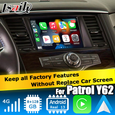 Nissan Patrol Armada Y62 Android 13 Qualcomm 8+128GB Carplay caja de interfaz de video automática para Android