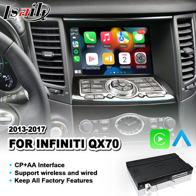 Lsailt Wireless Android Auto Mirrorlink Interfaz de Carplay para el Infiniti QX70 para el 2013-2017