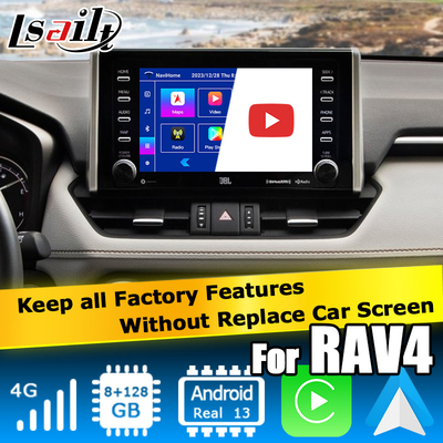 8+128GB Android 13 Interfaz de Android Carplay para Toyoat RAV4 2019 para presentar el Touch N Go 3