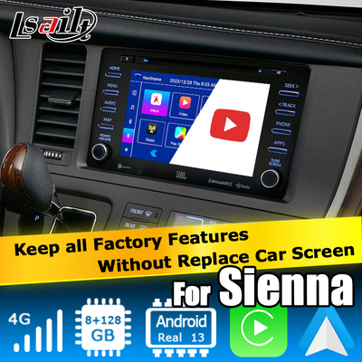 Android 13 Carplay interfaz de video de Android caja automática para Toyota Sienna