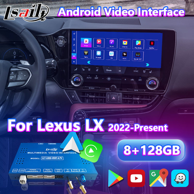 Interfaz de vídeo multimedia Android Carplay para el 2022-Presente Lexus LX LX500d LX600 LX700h