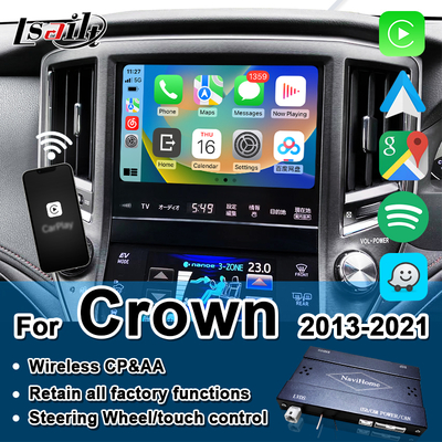Interfaz inalámbrica Apple CarPlay Lsailt para Crown S210 2013-2016 AWS210 GRS210 GWS214 GWS215 Majesta Athlete Royal Saloon Soporte Cámara de Marcha Atrás, Android Auto