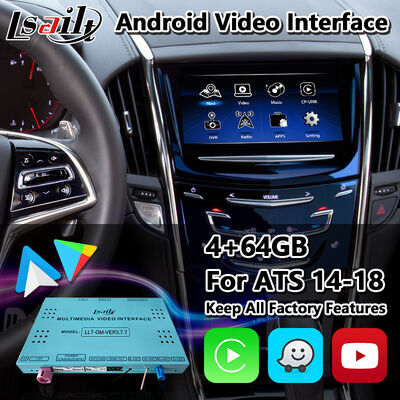 Interfaz de video de navegación Android para el sistema Cadillac ATS CUE 2014-2019 con Carplay