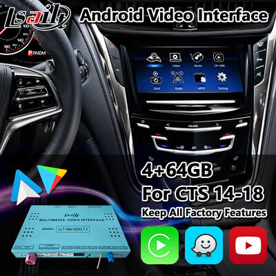 Interfaz de video de navegación GPS Android Lsailt para el sistema CUE Cadillac CTS 2013-2019 con Carplay